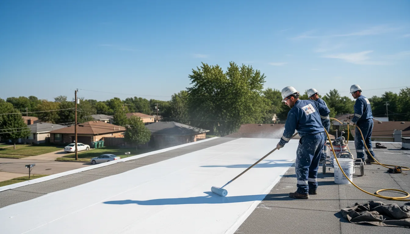 Commercial roof coating in Fiskdale, MA near me